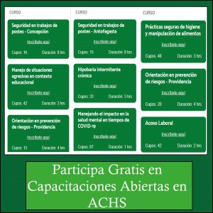 Capacitaciones Gratis ACHS